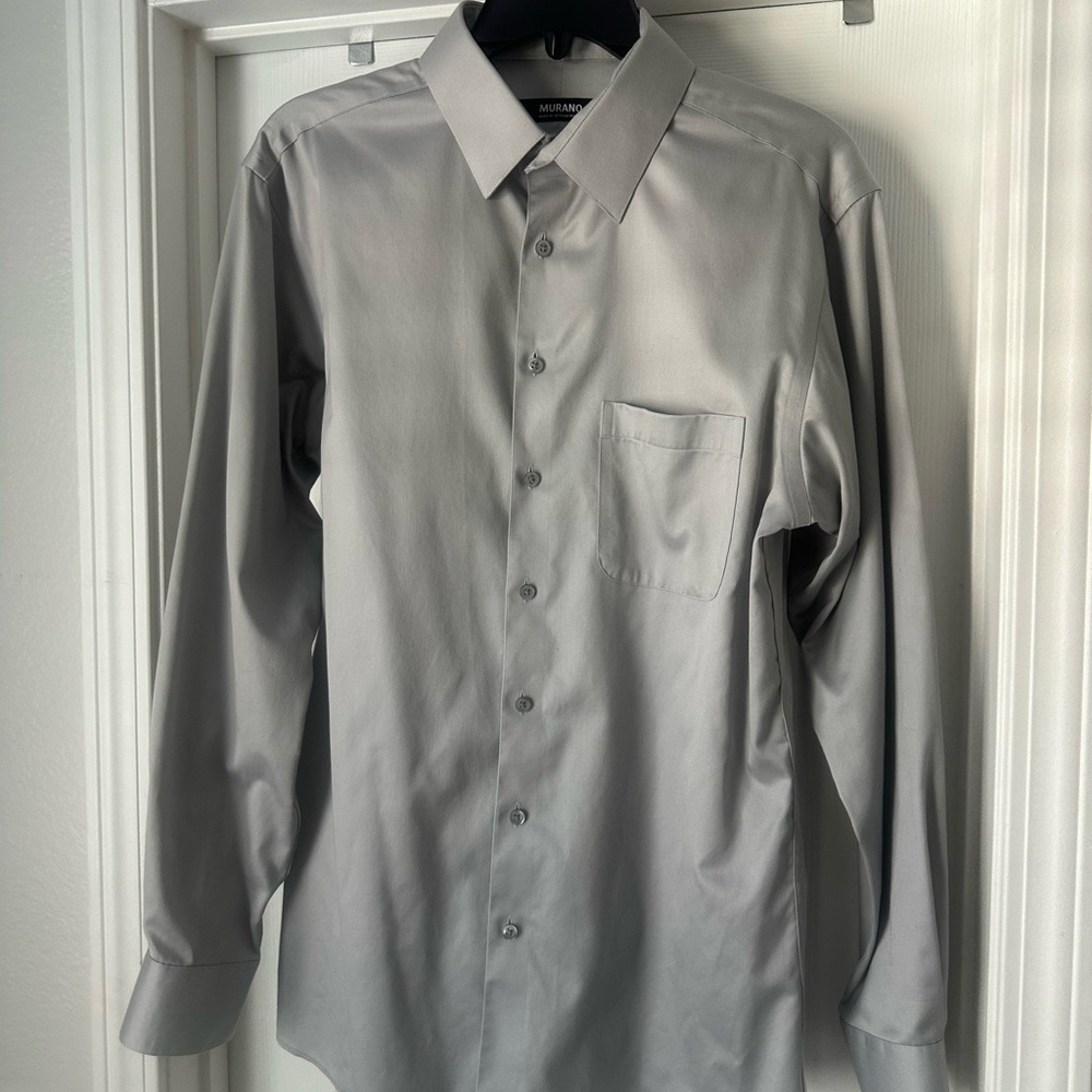 Murano Men's Gray Button Down Shirt